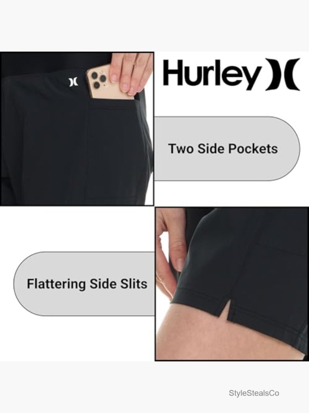 High Waisted Swim Shorts 5" 7" Board Shorts with Pockets and Liner UPF 50+ - Picture 6 of 7